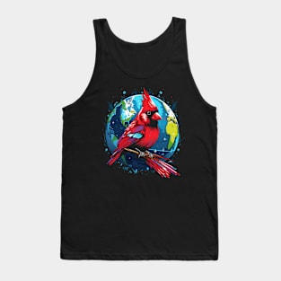 Cardinal Bird Earth Day Tank Top